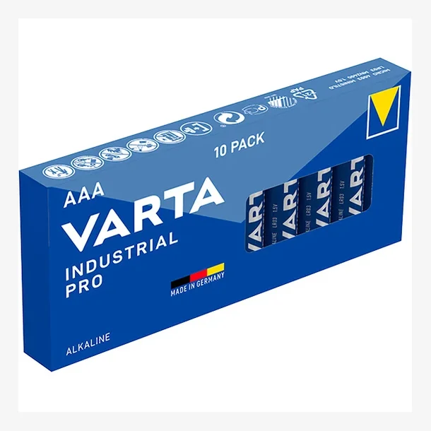 VARTA INDUSTRIAL AAA-batterier LR03 10 stk
