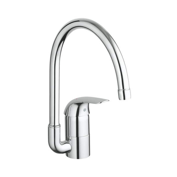 K�kkenarmatur krom Grohe Euroeco, h�j tud